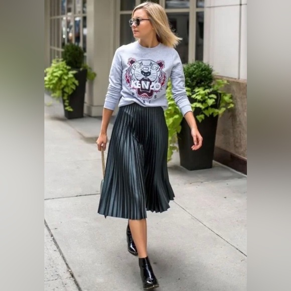 ZARA Green Pleated Skirt - Picture 14 of 15